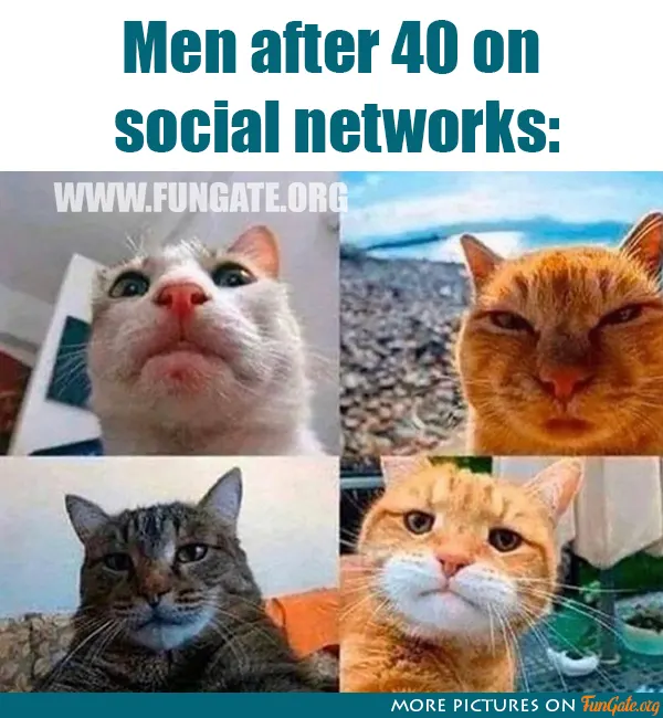 Men after 40 on social networks: