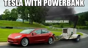 Tesla with powerbank