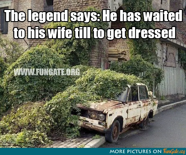 The legend says: He has waited