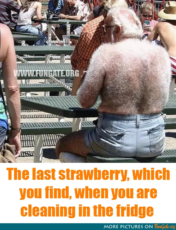 The last strawberry, which you find