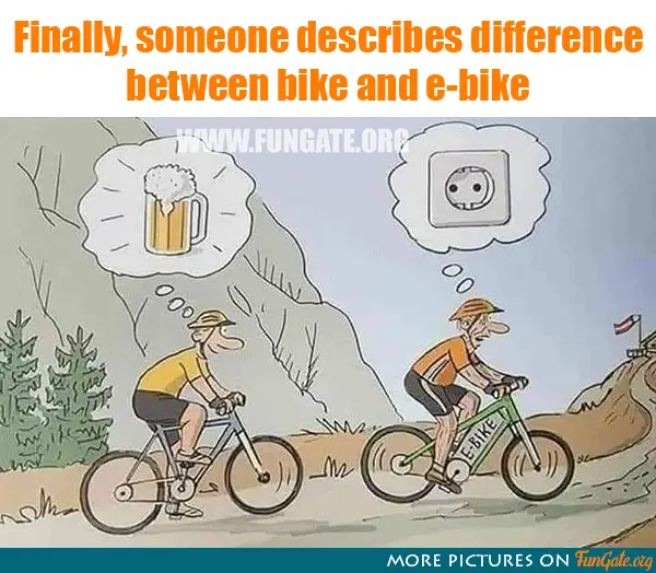 Finally, someone describes difference between bike and e-bike