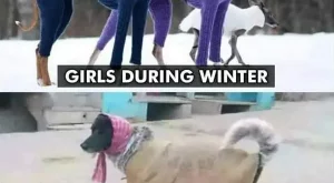 Girls during winter