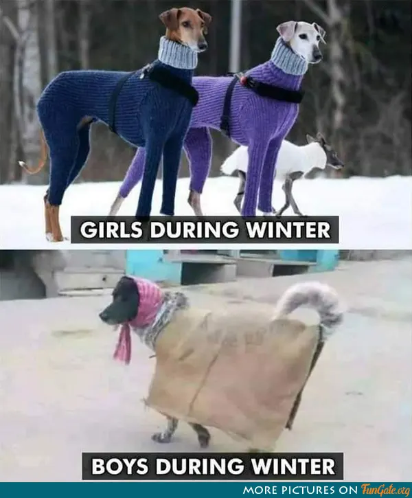 Girls during winter