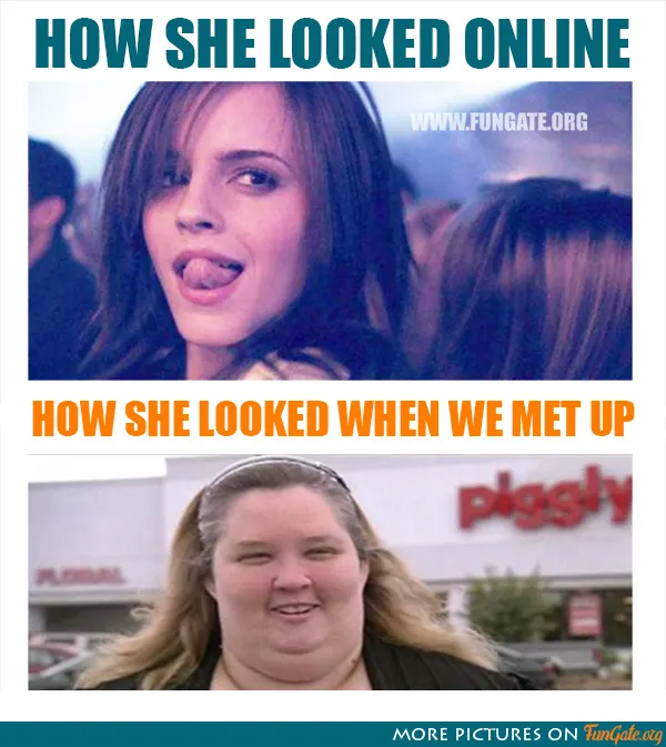 How she looked online