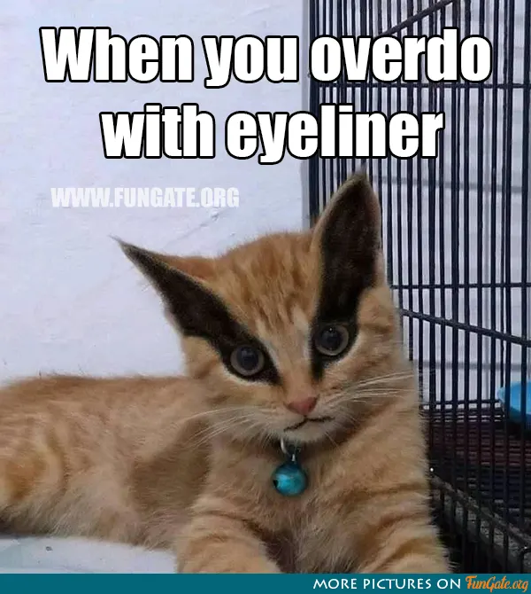 When you overdo with eyeliner