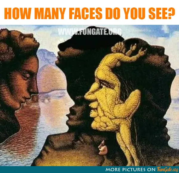 How many faces do you see?