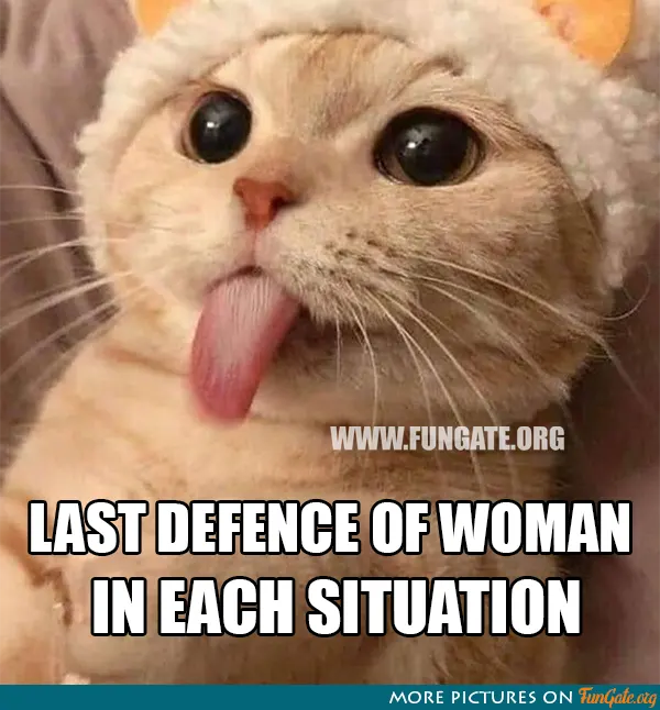 Last defence of woman in each situation