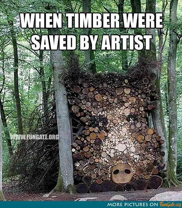 When timber were saved by artist