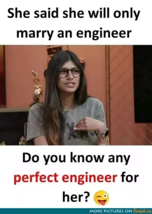 She said she will only marry an engineer