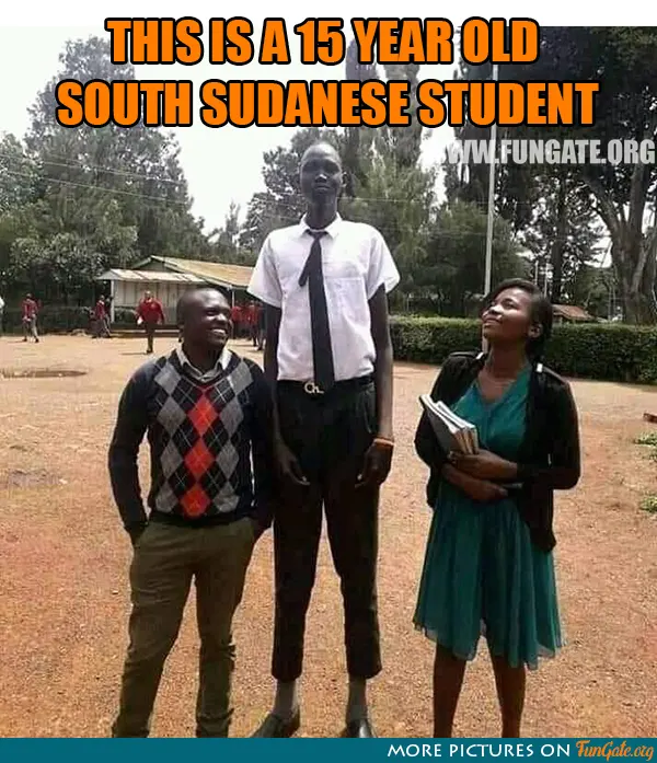 This is a 15 year old South Sudanese student