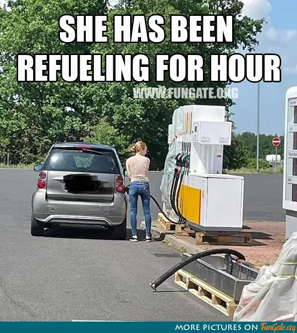 She has been refueling for hour