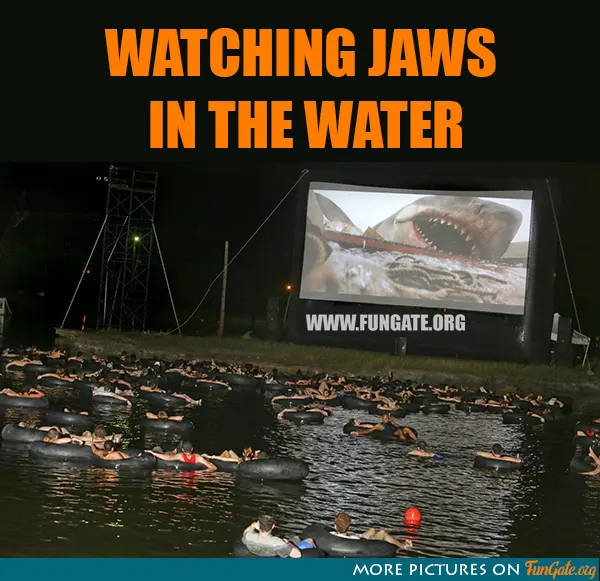 Watching Jaws in the water
