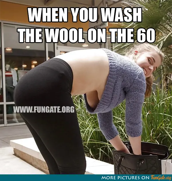 When you wash the wool on the 60