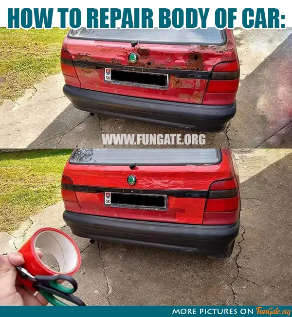 How to repair body of car