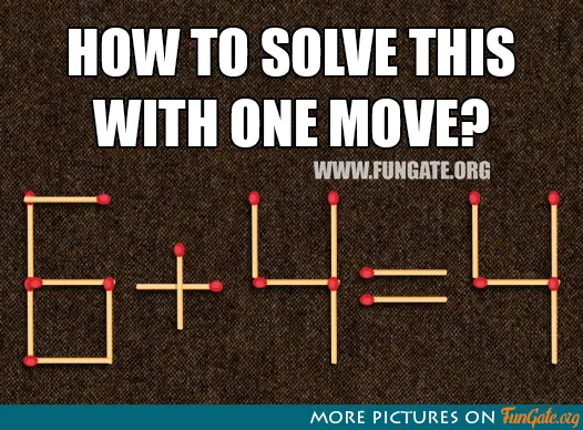 How to solve this with one move?