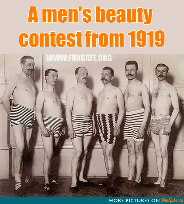A men's beauty contest from 1919