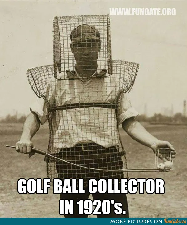 Golf ball collector in 1920's
