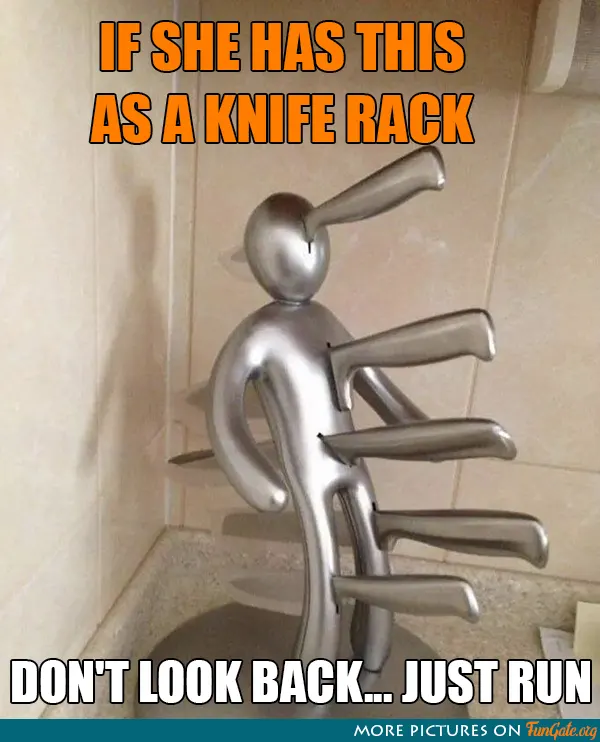 If she has this as a knife rack