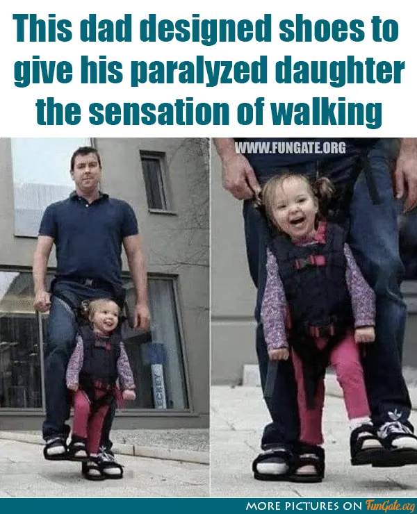 This dad designed shoes to give