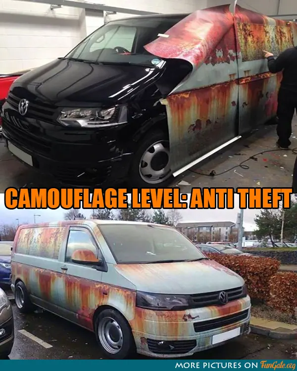 Camouflage level: Anti theft